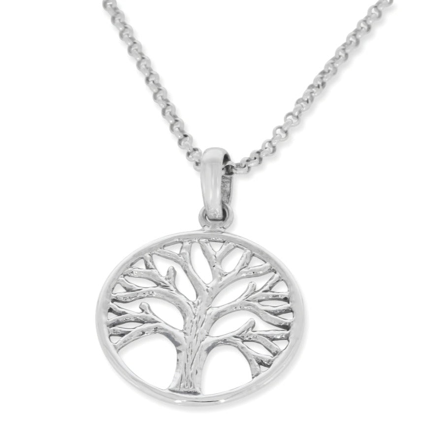 Lebensbaum Halskette 925 Silber Gold Kette Baum