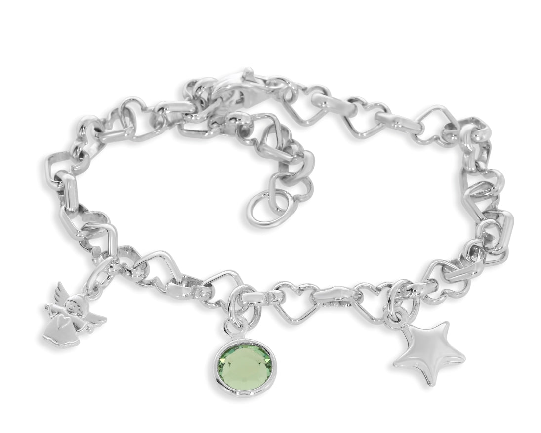 DNA Armband Aus 925 Sterling Silber – Einstellbar, Glänzend, Molekulares Design