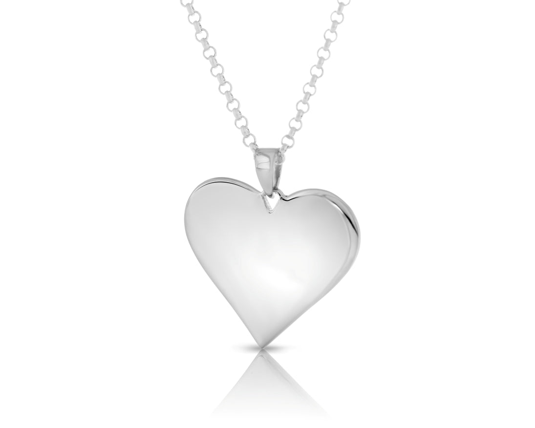 Kette mit Herz Anhänger 925 Silber Gravur Schmuck online – Galwani | Silberketten